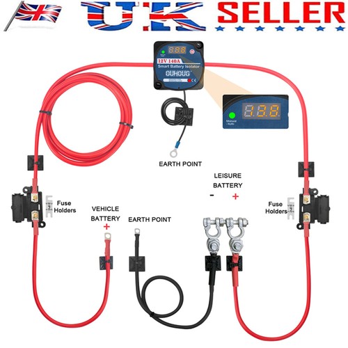 Split charge relay kit - charge, starter