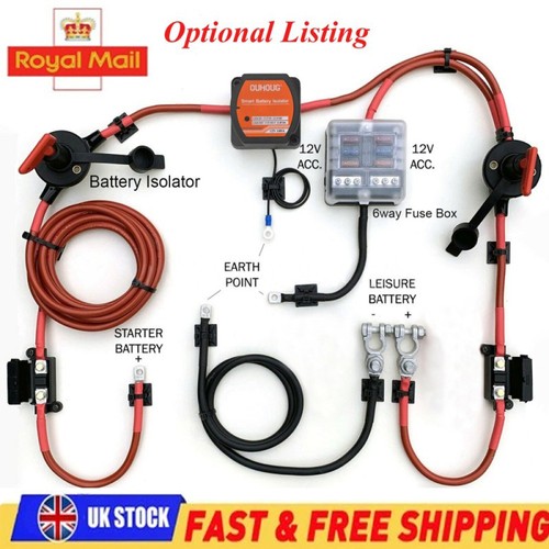 Split charge relay kit - charge,
