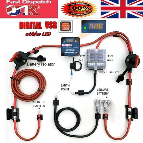 Split charge relay kit - relay, starter