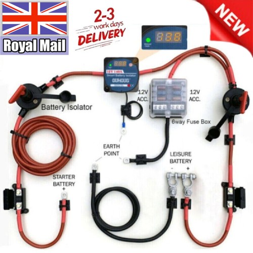 Split charge relay kit - 3-7m,