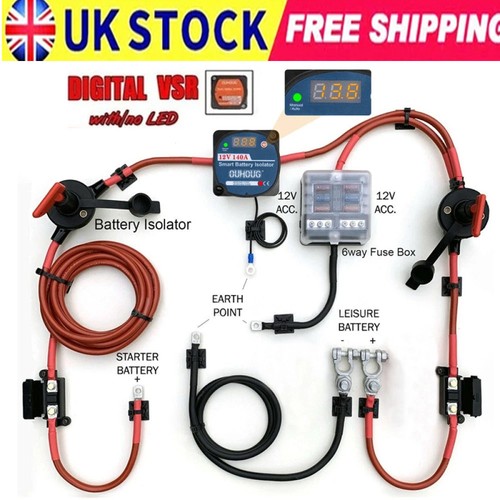 Split charge relay kit - relay, starter