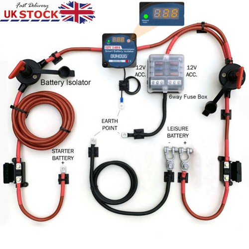 Split charge relay kit starter - split,