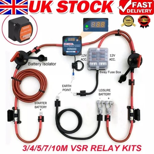 Split charge relay kit - kit, starter