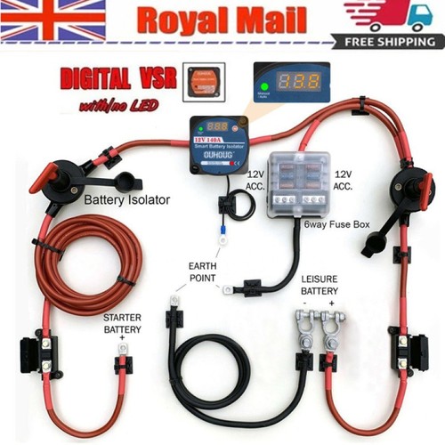Split charge relay kit - kit, starter