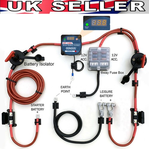 Split charge relay kit starter - split,